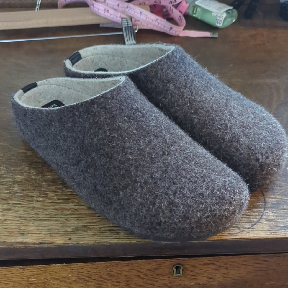 Greats X Steven Alan Cream And Brown Wool Slippers Made In Italy